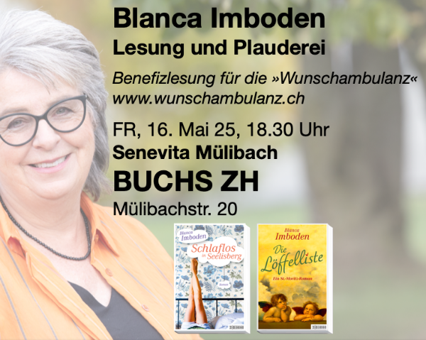 Lesung und Plauderei mit Blanca Imboden