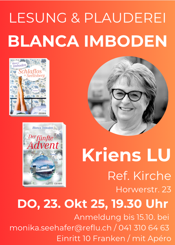 Lesung & Plauderei mit Blanca Imboden