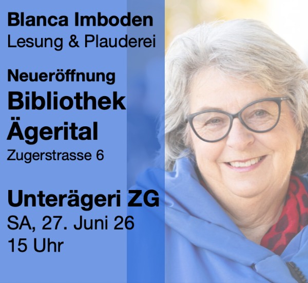 Blanca Imboden: Lesung & Plauderei