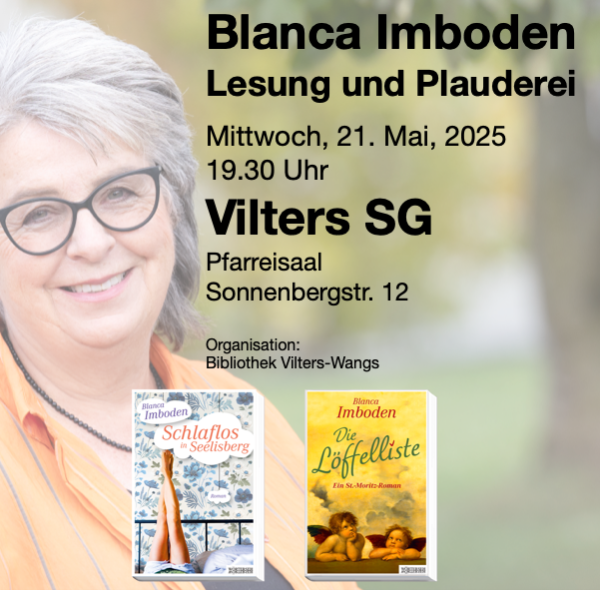 Lesung und Plauderei mit Blanca Imboden